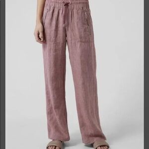 Athleta linen wide leg pants